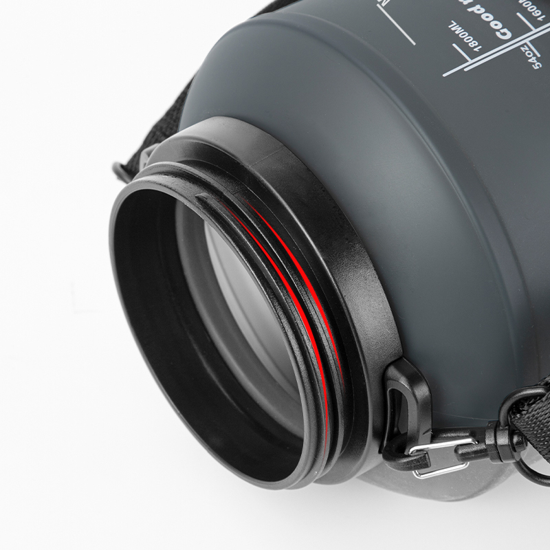 FAYREN BPA Free 2L Sport Gym Travel Collapsible Drinking Bottle Foldable Silicone Water Bottle With Straw And Time Marker