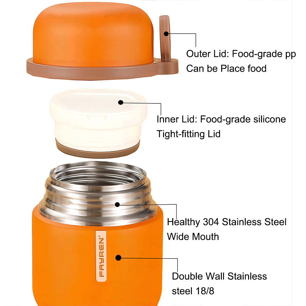 Double Wall Stainless Steel Seal Up Food Jar