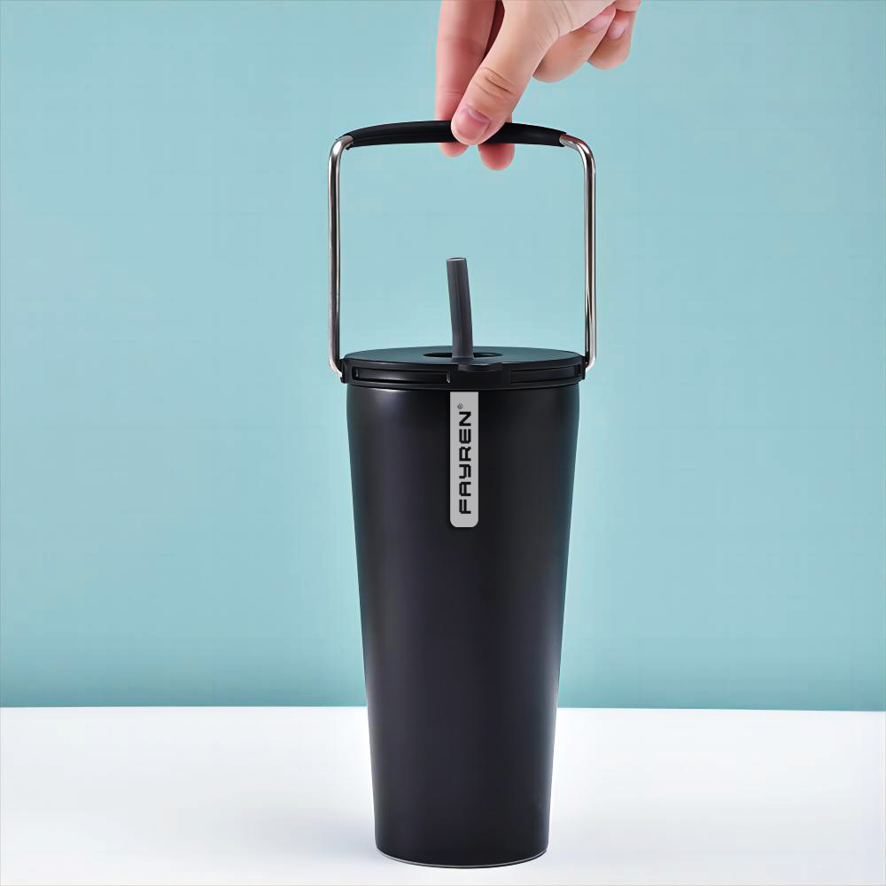 Insulated Tumbler with Lid and Straw