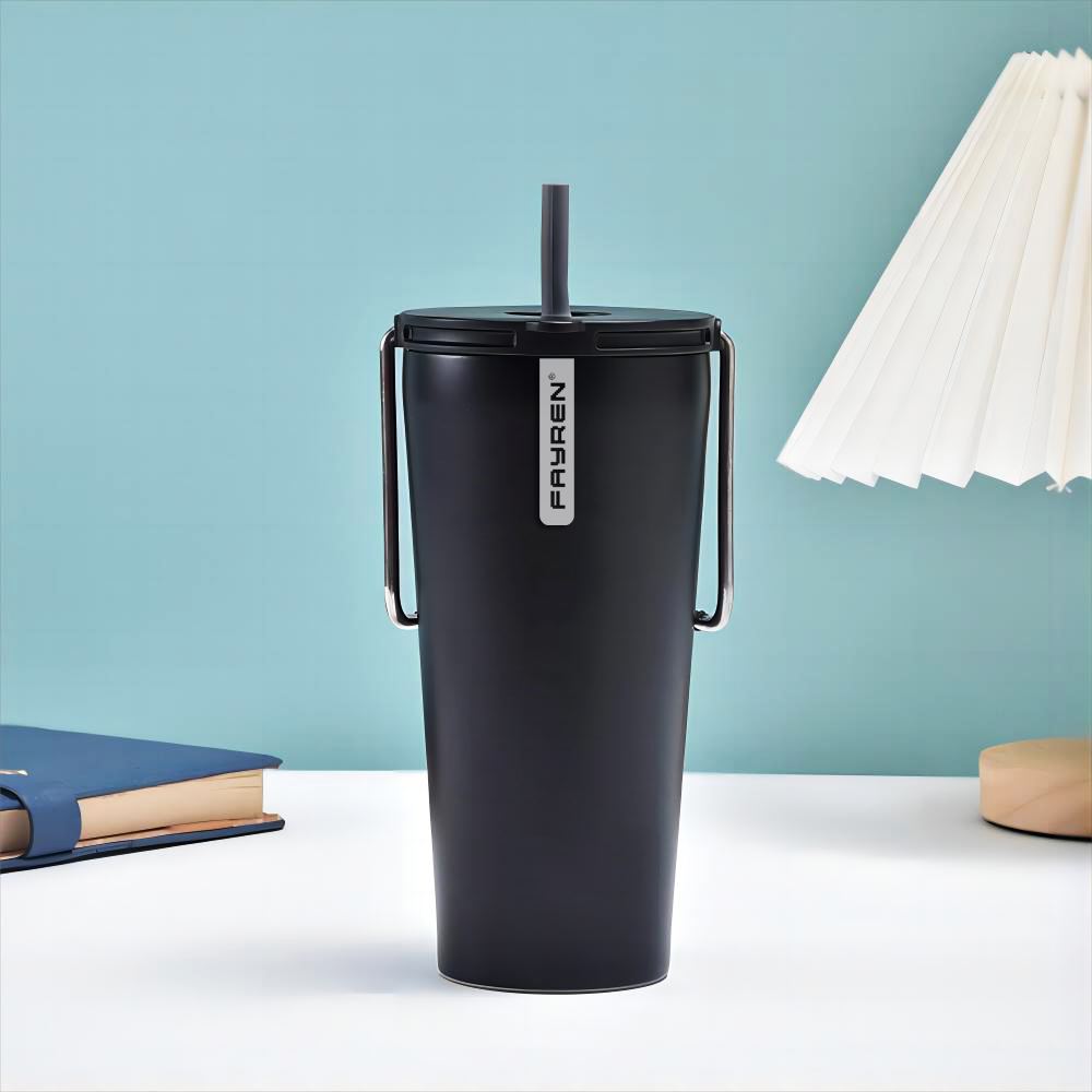 Insulated Tumbler with Lid and Straw
