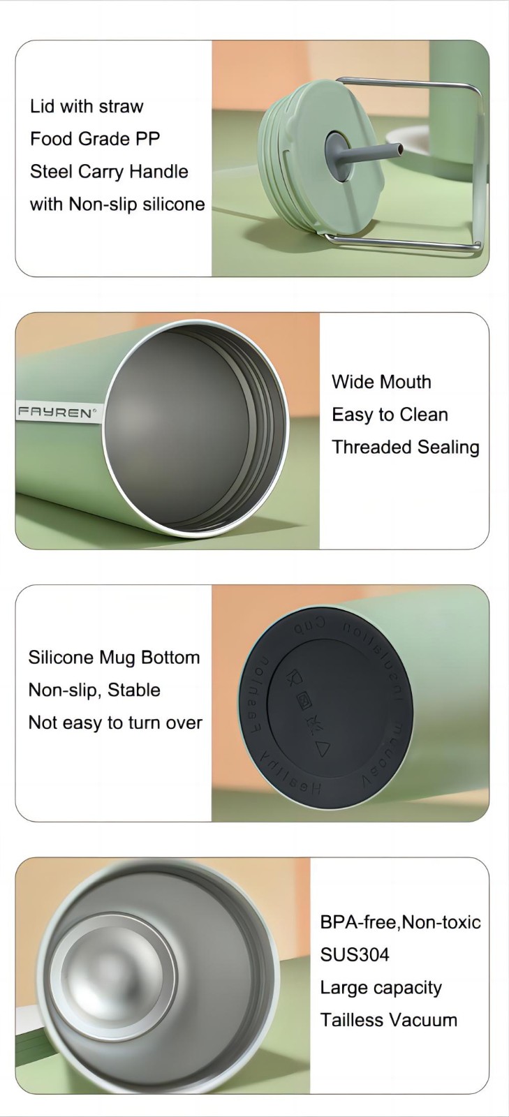 Double Wall Vacuum Insulated Travel Mugs
