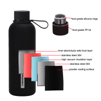 Eco-Friendly Vacuum Insulated Water Bottles Logo Gym Metal 304 Thermos Drink Flask Stainless Steel Custom Water Bottle