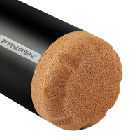 Borraccia Fayren in acciaio inossidabile con isolamento sottovuoto da 750 ml - Forma termica a doppia parete a forma di cola con fondo in sughero - 12 ore a freddo, 16 ore a caldo -