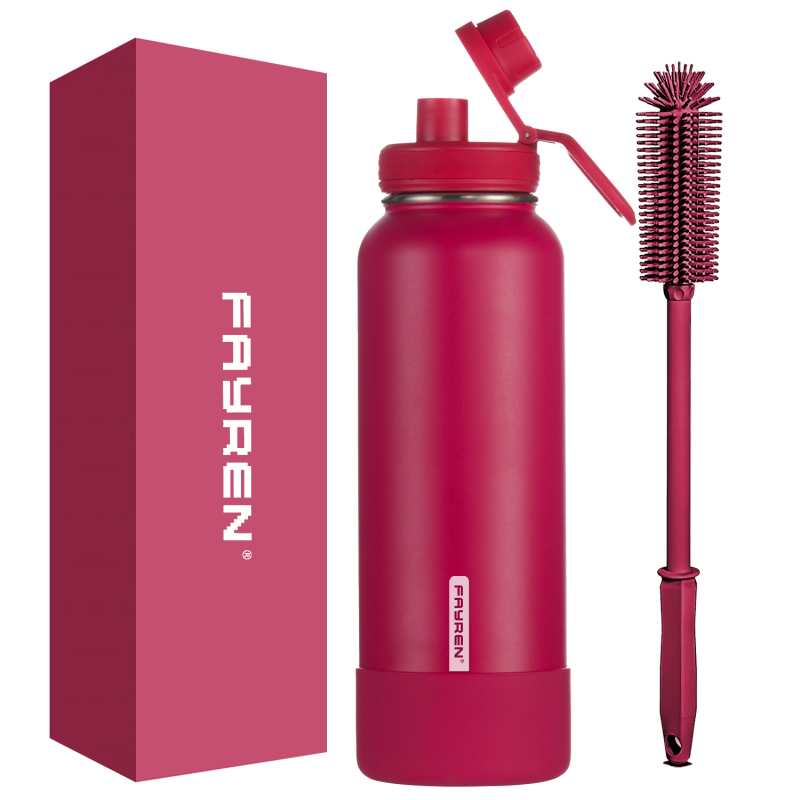 Bottiglia d'acqua isolata in acciaio inossidabile con coperchio a beccuccio, 1200ML/750ML/500ML