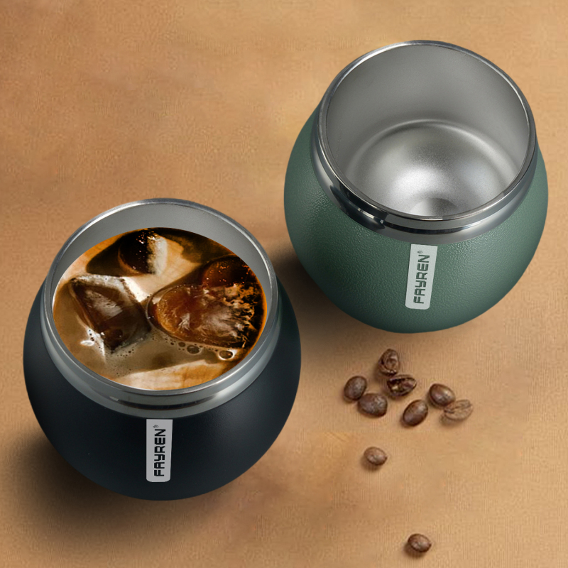 Fayren Modern Mate Cup Mate Cup in acciaio inossidabile 18/8: la tazza da caffè creativa è resistente al caldo e al freddo