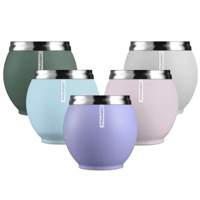 Fayren Modern Mate Cup Taza de té Mate de acero inoxidable 18/8: la taza de café creativa es resistente al frío y al calor