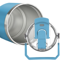 Fayren Gobelets à café avec poignée et couvercle en paille, gobelets isolés en acier inoxydable, tasse à café de voyage garder au chaud pendant 12 heures ou au froid pendant 24 heures