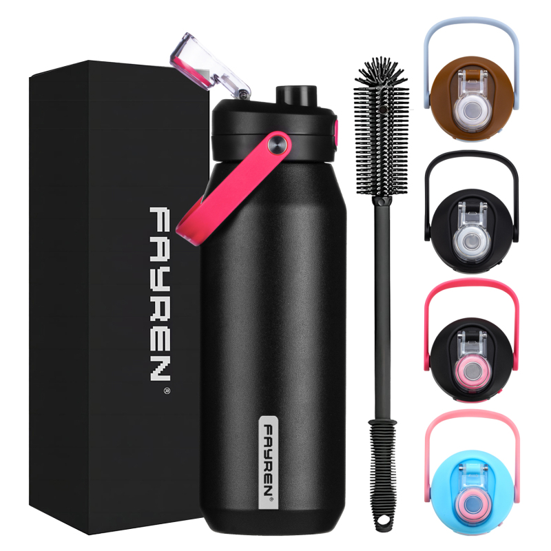 Fayren Insulated Stainless Steel Water Bottle with Chug Lid - Leak & Sweat Proof with Anti-Dust Lid