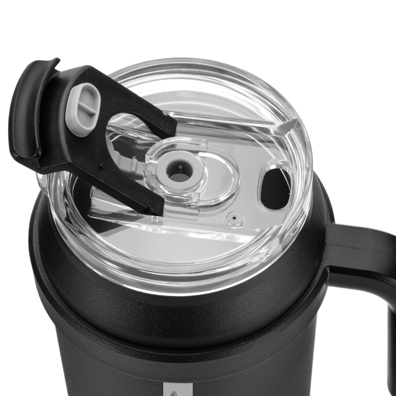 Fayren Bicchiere Termico con Manico, Tazza Sottovuoto in Acciaio Inossidabile a Doppia Parete con Cannuccia e Coperchi, per Bevande Fredde/Calde, a Prova di Perdite, Tazza da Viaggio per caffè