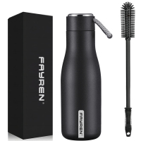 Fayren 500ml 750ml Custom Logo 304 Stainless Steel Insulated Sports Water Bottle Leakproof Double Wall Thermos Vacuum Flasks