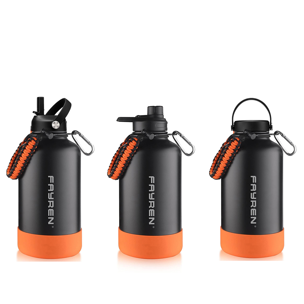 Double Wall Vacuum Flask with Paracord Handle