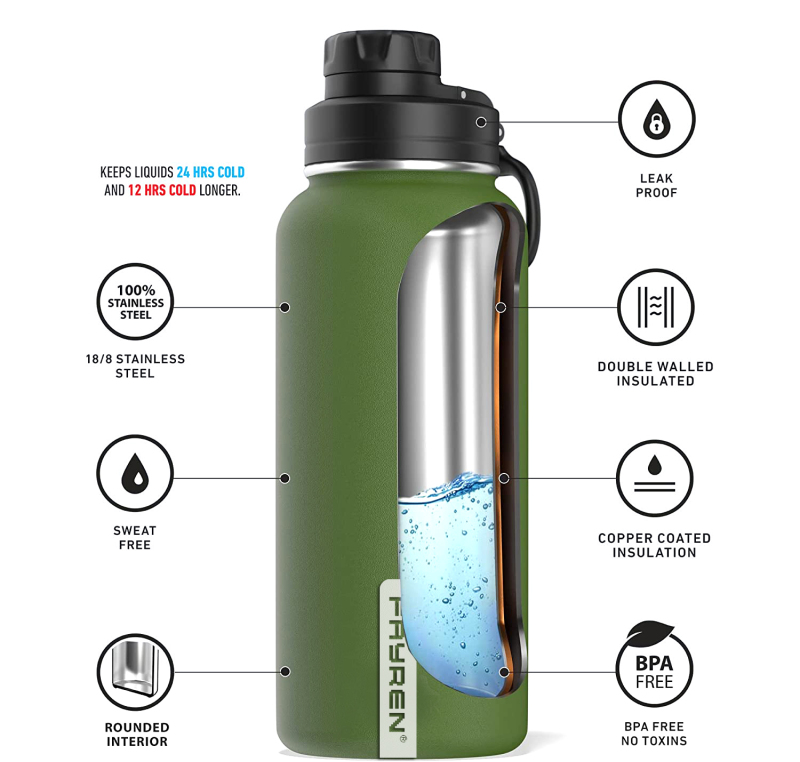 Wide Mouth Stainless Steel Drink Bottles