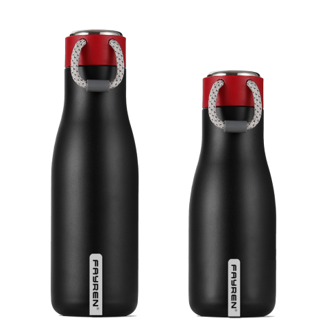Bottiglie d'acqua sportive isolate sotto vuoto a doppia parete in acciaio inossidabile 304 con logo personalizzato Fayren per viaggi, campeggio, escursionismo all'aperto
