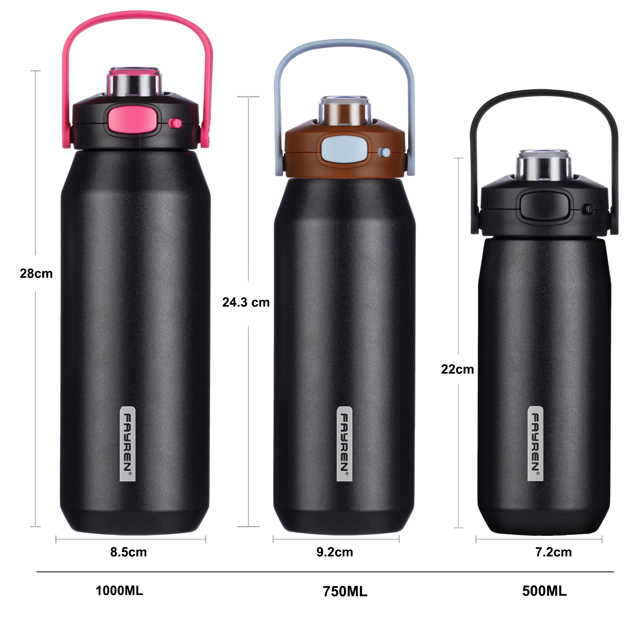 Custom Logo Vaccum Insulated Sports Water Bottles