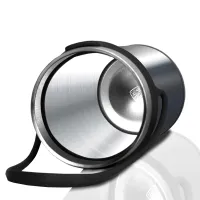 Eco Friendly double wall stainless steel custom Insulated travel tumbler coffee mug with silicone handle and straw