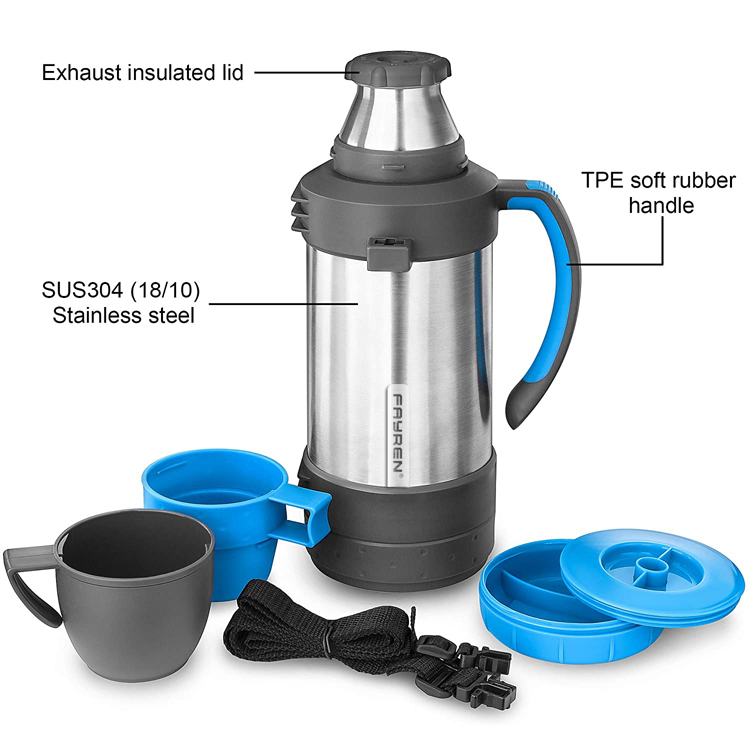 Borraccia termica in acciaio inossidabile con boccetta termica