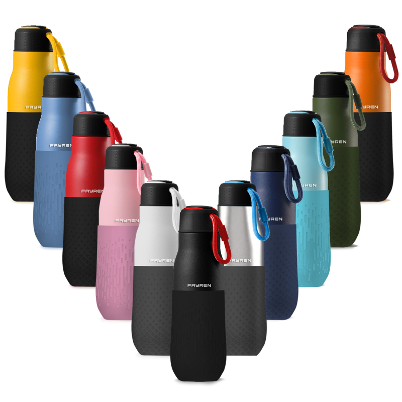 Eco friendly bpa free leak proof double wall stainless steel metal gym thermos drinking water bottle