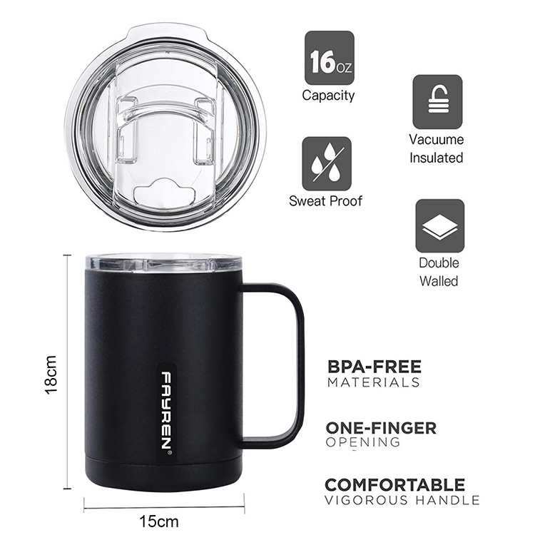 Logo personalizzato tazza da caffè in acciaio inossidabile