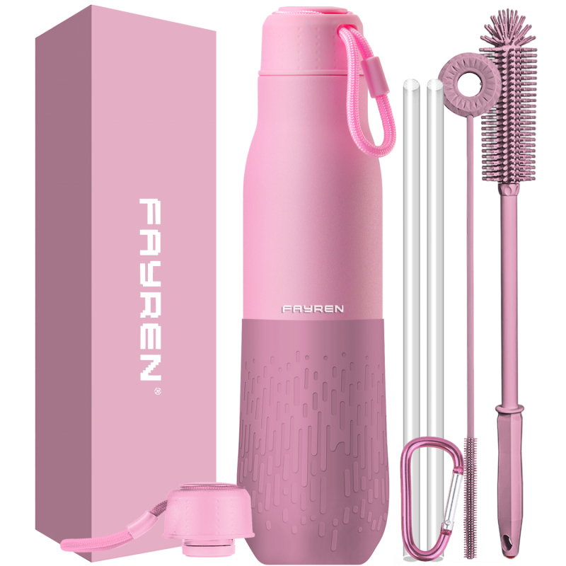 BPA-freie, wiederverwendbare, vakuumisolierte Sport-Wasserflasche aus Edelstahl