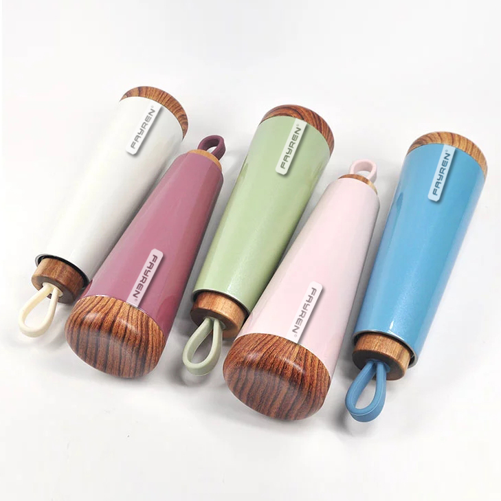 Sports Insulated Water Bottle With Bamboo Lid
