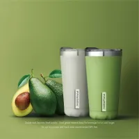Double Wall Vacuum Insulated Travel Mug Coffee Cup with Lid