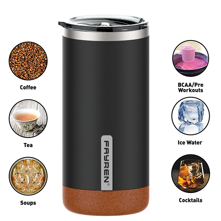 Travel Mug with Cork Bottom