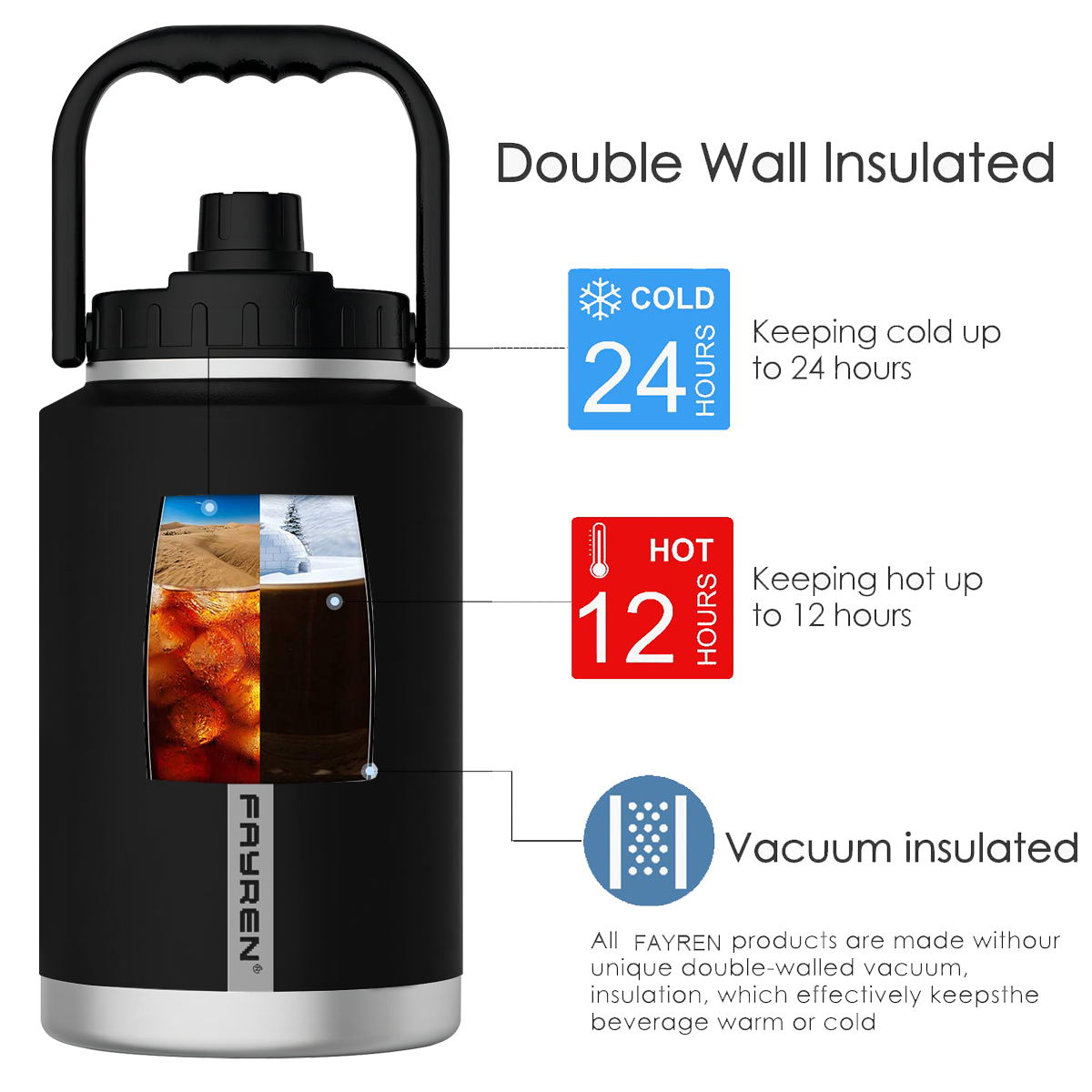 Stainless Steel Water Flask Jug