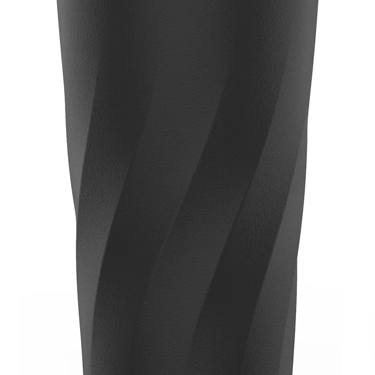 Tasse à café métallique de nouveau design, couleur noire avec couvercle