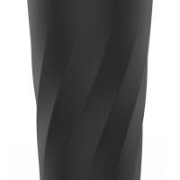 Tasse à café métallique de nouveau design, couleur noire avec couvercle