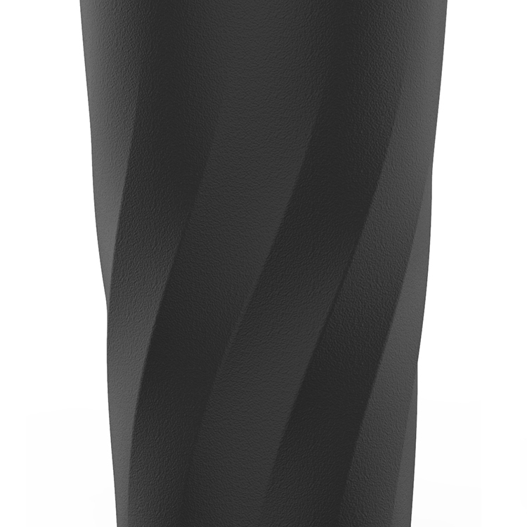 Tasse à café métallique de nouveau design, couleur noire avec couvercle