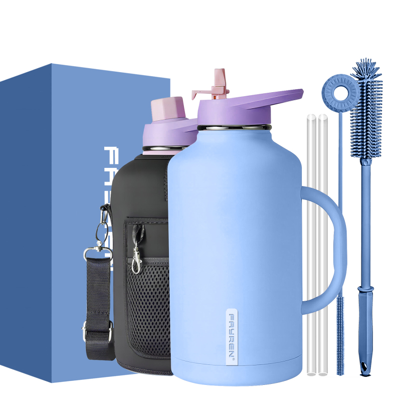 Custom 64oz 128oz Colorful Double Wall Vacuum Flask Gym Sports Insulated Stainless Steel Water Bottles