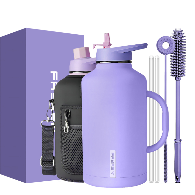 Custom 64oz 128oz Colorful Double Wall Vacuum Flask Gym Sports Insulated Stainless Steel Water Bottles