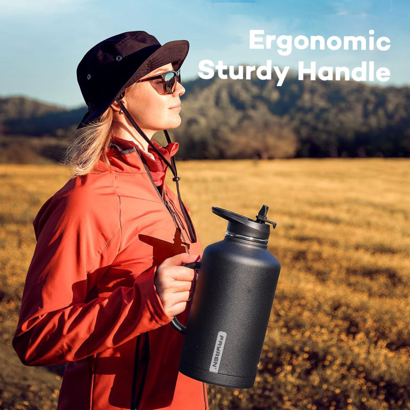 Custom 64oz 128oz Colorful Double Wall Vacuum Flask Gym Sports Insulated Stainless Steel Water Bottles