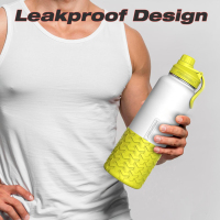 Stainless Steel Water Bottle For Outdoor - Chug Lid & Silicone Sleeves - Double Wall Vacuum Insulated Sports Water Bottle, BPA Free