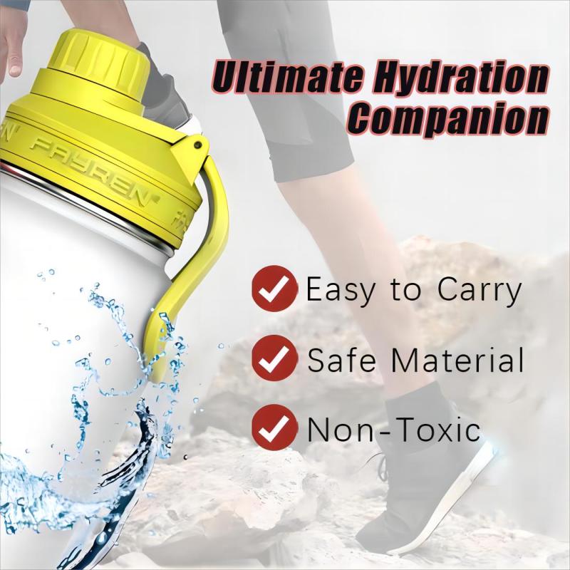 Stainless Steel Water Bottle For Outdoor - Chug Lid & Silicone Sleeves - Double Wall Vacuum Insulated Sports Water Bottle, BPA Free