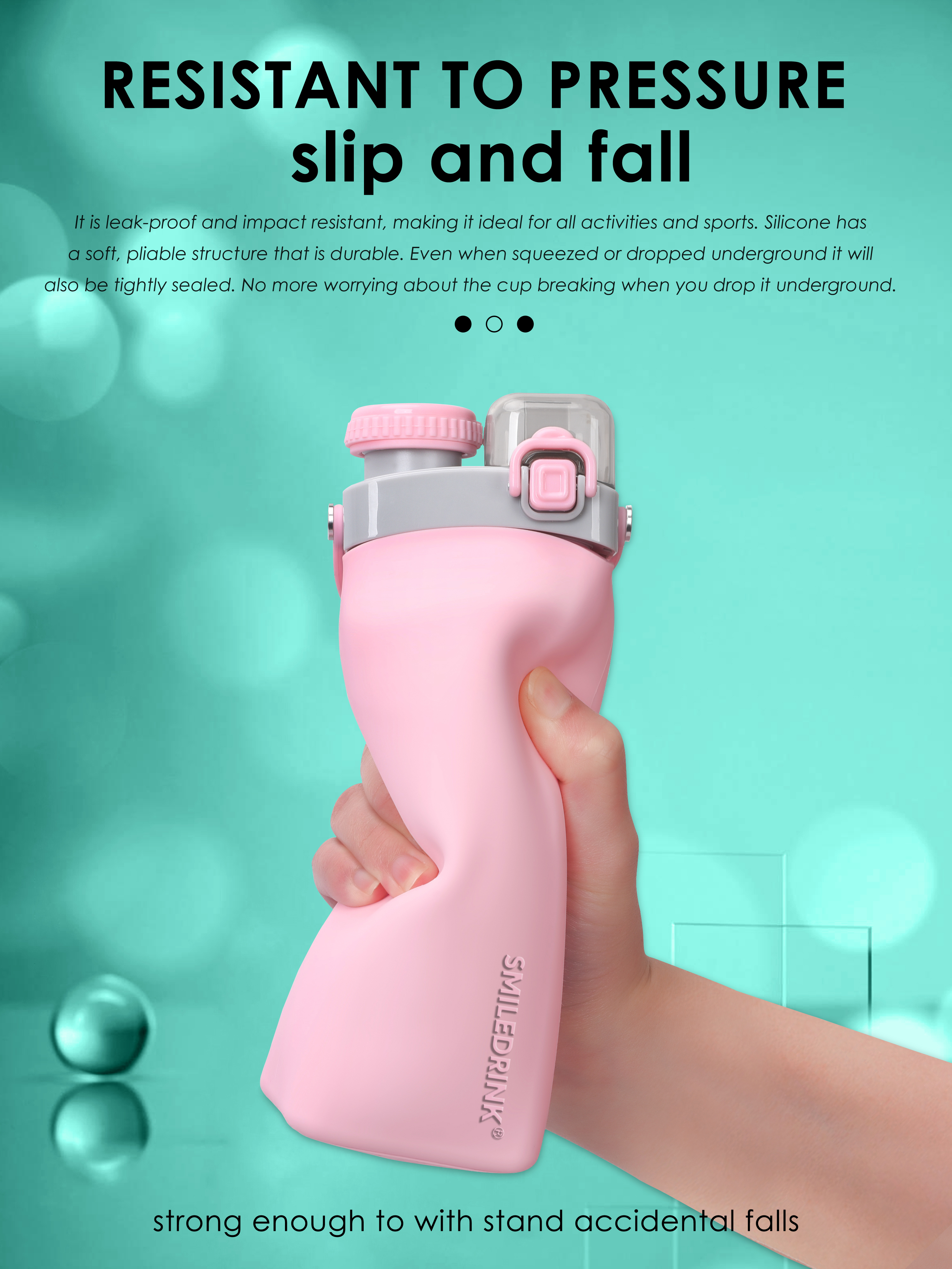 silicone water bottle for kid