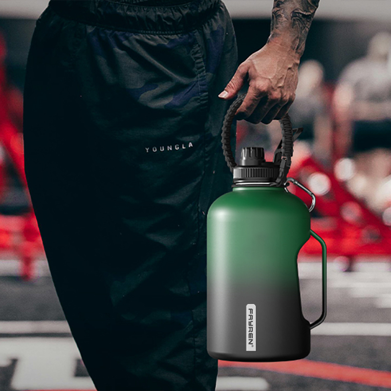 64 oz Half Gallon Water Bottle with Straw and Handle Lids, Insulated Water Bottle Stainless Steel