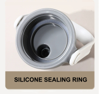 Insulated Water Bottle, Dishwasher Safe Stainless Steel Thermos, BPA Free Jug with Ergonomic Handle & Anti-slip Bottom