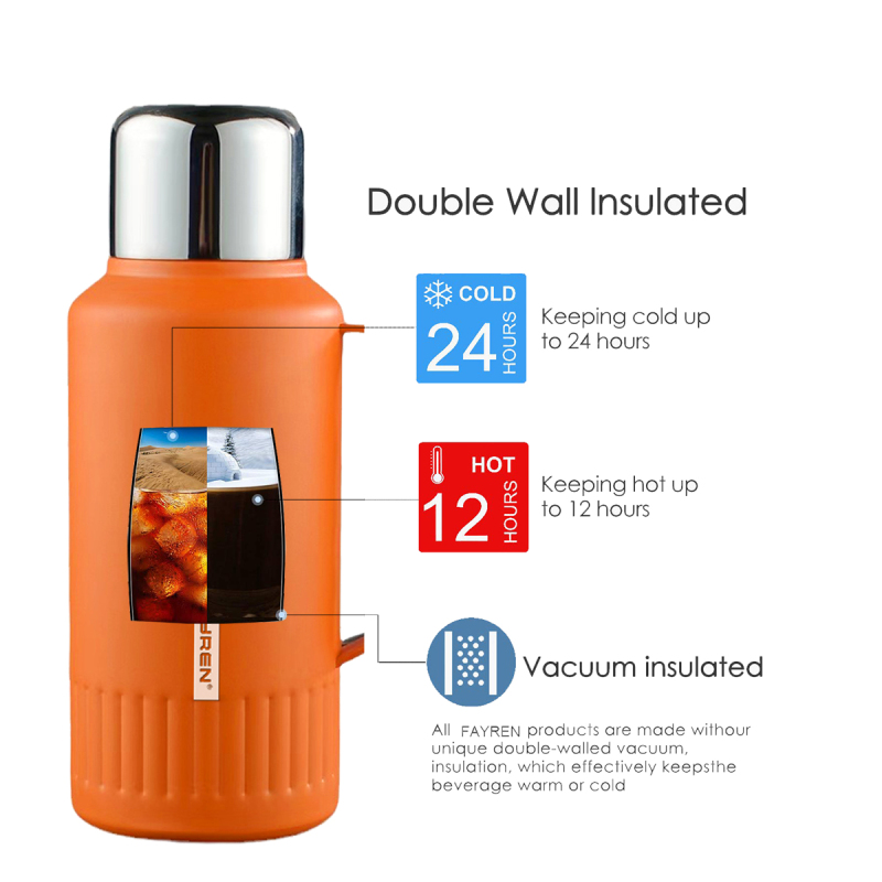 Vacuum-Insulated Beverage Bottle, 1000ml 316 Steel Insulation Pot, a Key to Press The Temperature Display Insulation Bottle