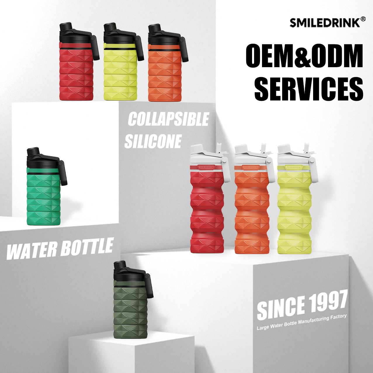 collapsible silicone water bottle