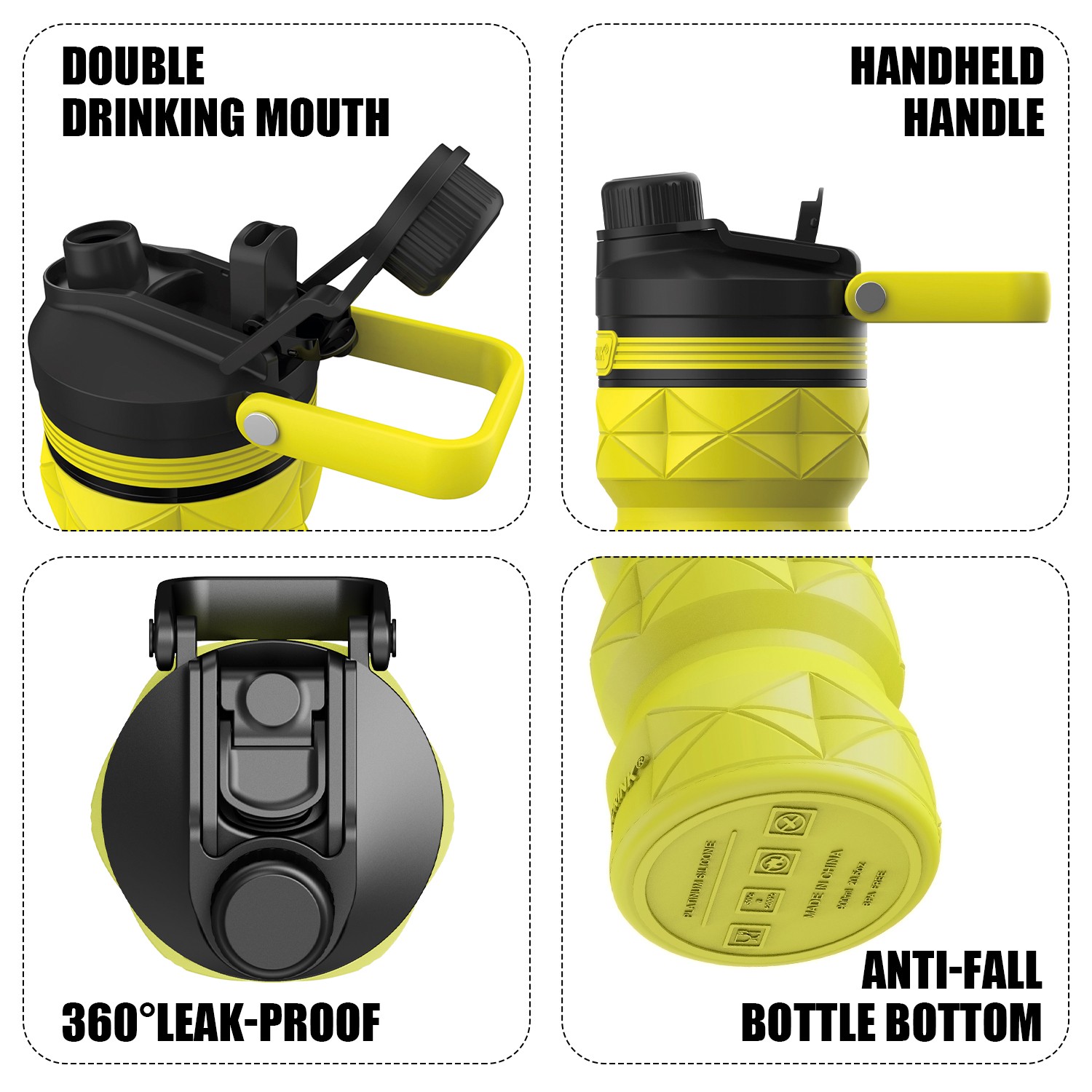 silicone collapsible water bottles