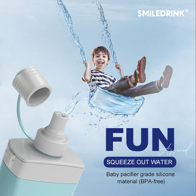 Running silicone Water Bottle with bite mouthpiece Foldable Hydration Flask for Running Hydration Pack Cycling Hiking Marathon