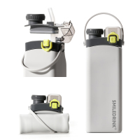 Leak Proof BPA Free Foldable Silicone Travel Water Bottle Cups for Taveling