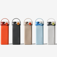 Leak Proof BPA Free Foldable Silicone Travel Water Bottle Cups for Taveling