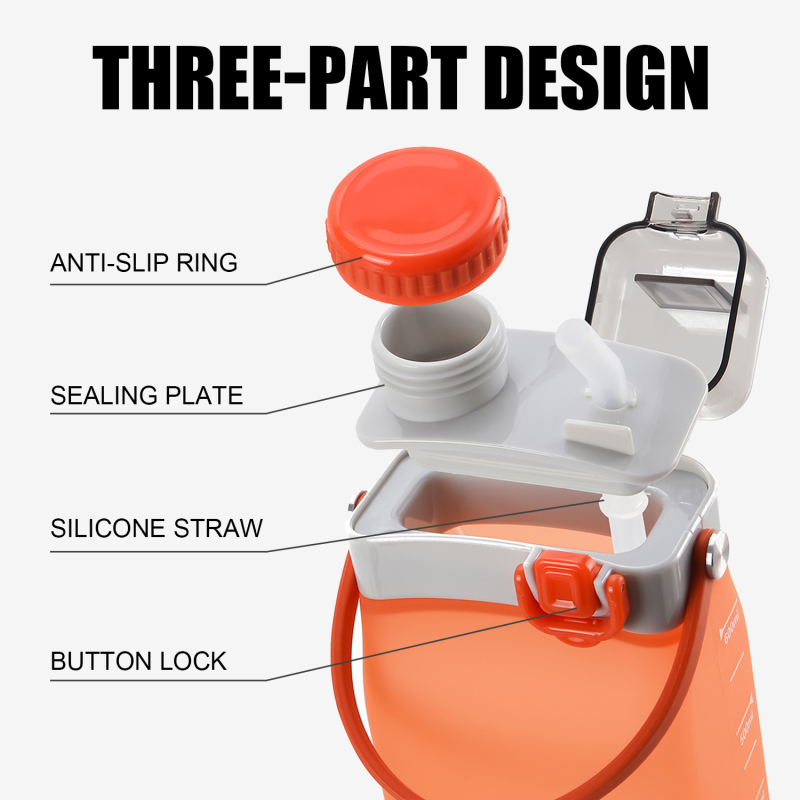 Collapsible Silicone Travel Water Bottle with Straw Strap for Cycling, Hiking, Outdoors