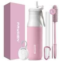 Durable 500ml Double Wall Water Bottles Stainless Steel Insulated with Rope Powder Coated