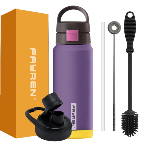 Double Walled Vacuum Insulated Metal, Leak Proof Locking Lid, Sip and Chug, BPA Free, Holiday Gift for Him Her