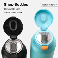 Double Wall Leak Proof Insulated Sports Water Bottle With Storage Compartmen