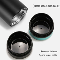 Double Wall Leak Proof Insulated Sports Water Bottle With Storage Compartmen