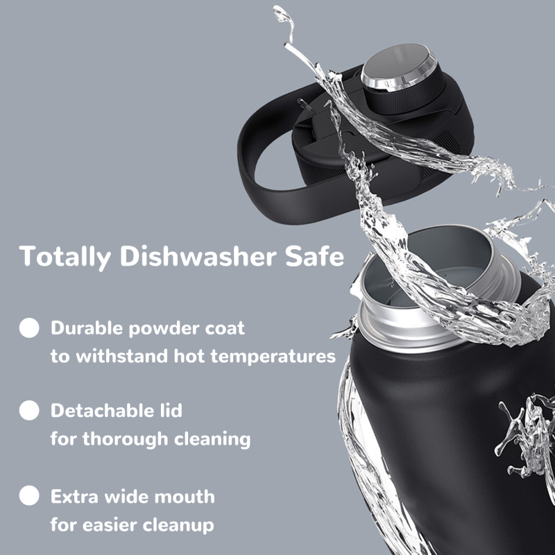 Wide Mouth Stainless Steel Water Bottles with handle